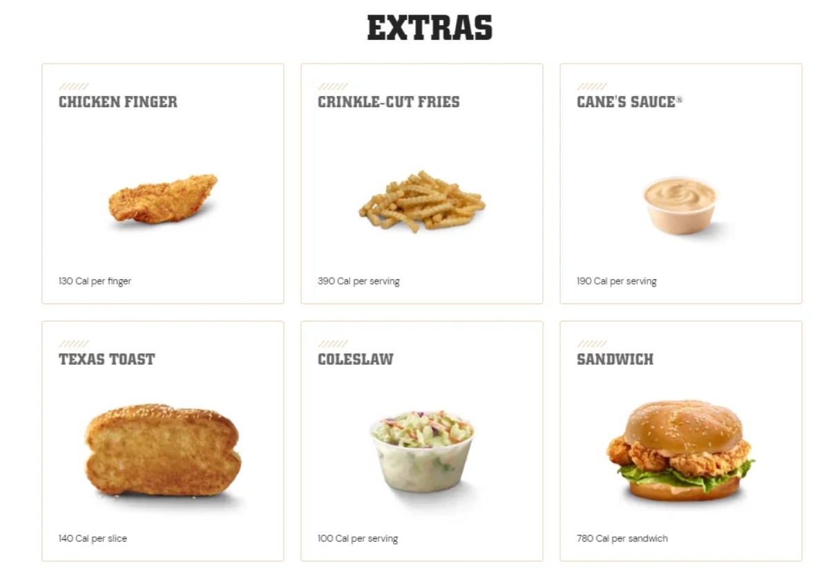 Raising Cane's Chicken Fingers Menu - Huntington Park CA | Menu, Hours ...